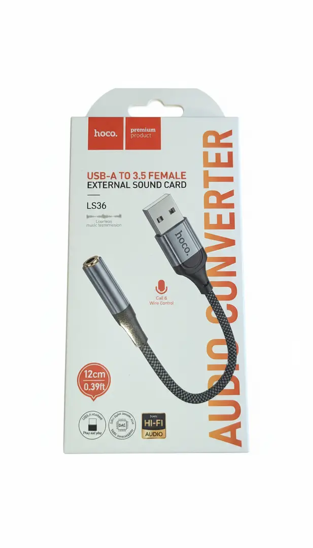 Переходник Hoco LS36 usb-aux